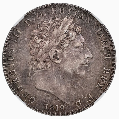 1819-LIX Great Britain Silver Crown KM.675 - NGC XF 45