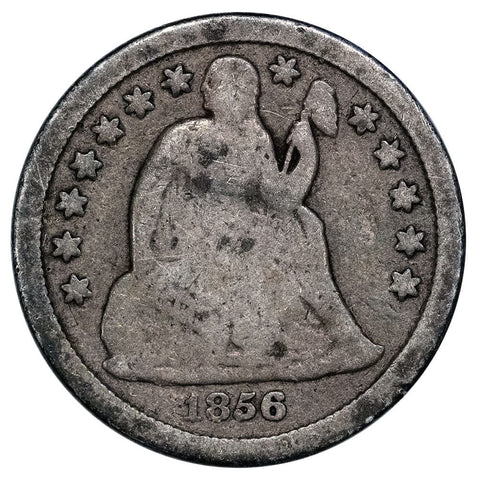 1856-O Seated Liberty Half Dime - Good+
