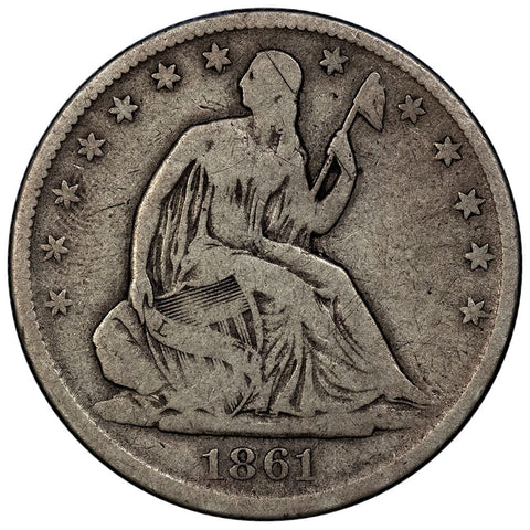 1861-O Seated Liberty Half Dollar - Good