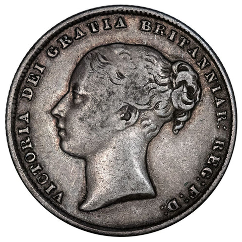 1862 Great Britain Silver Shilling KM.734.1 - Fine+