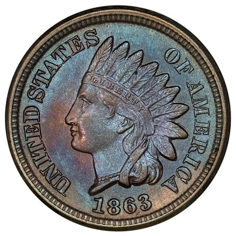 1863 Indian Head Cent - Uncirculated BN