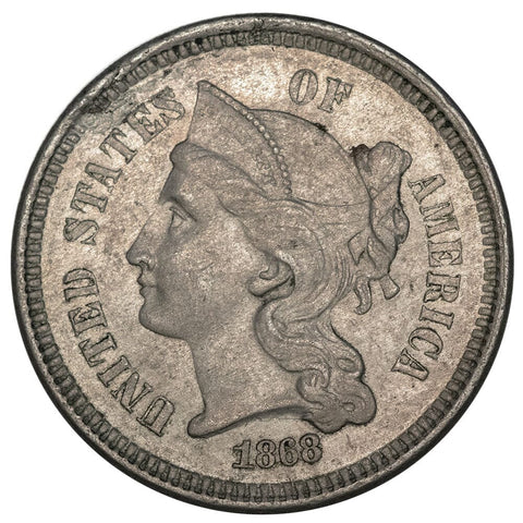 1868 Three Cent Nickel - Extremely Fine