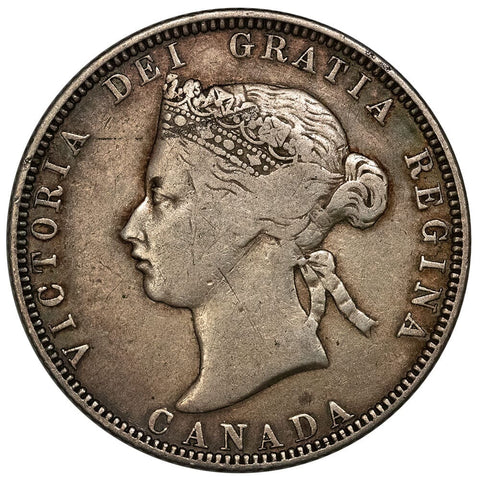 1870 Obv. 1 Canada 25 Cent Silver KM.5 - Very Fine Detail