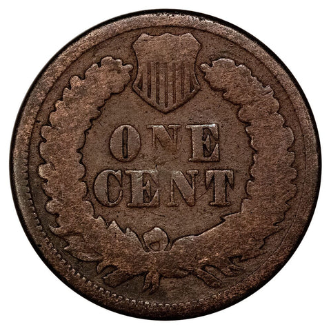 Key-Date 1877 Indian Head Cent - Full Date About Good