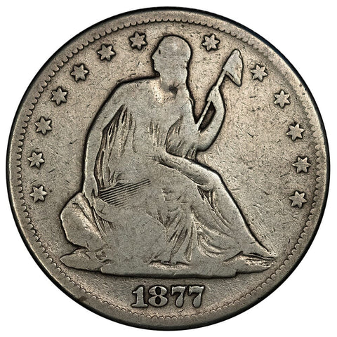 1877-S Seated Liberty Half Dollar - Very Good Details