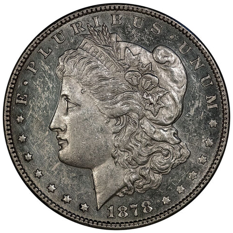 1878 8TF Morgan Dollar - VAM-15 Top-100 Doubled LIBERTY - About Uncirculated
