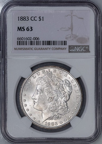 1883-CC Morgan Dollar - NGC MS 63 - Choice Brilliant Uncirculated