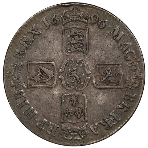 1696 William III Great Britain Silver Crown KM. 486 - Very Fine+