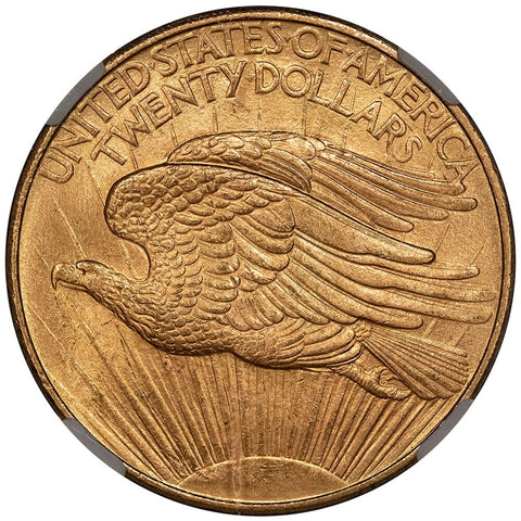 1908 No Motto $20 Saint Gauden's Double Eagle - NGC MS 64+