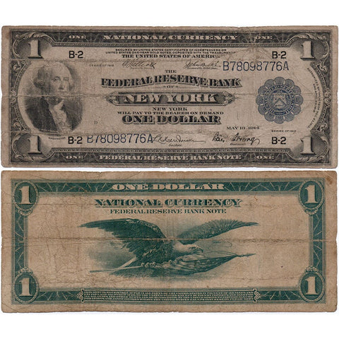 1918 $1 New York Federal Reserve Bank Note FR. 713 - Very Good