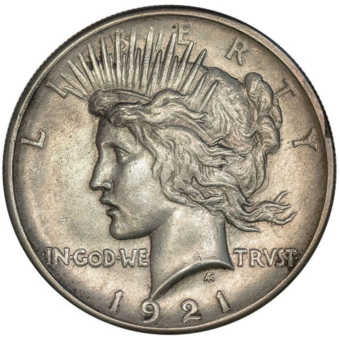 1921 High Relief Peace Dollar - About Uncirculated