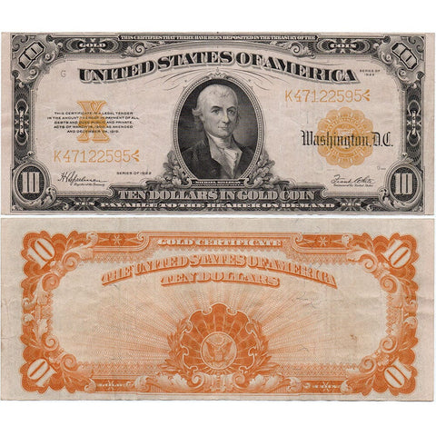 1922 $10 Gold Certificate Speelman/White FR. 1173 - Choice Very Fine