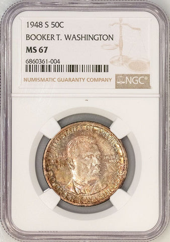 1948-S Booker T. Washington Silver Commemorative Half - NGC MS 67