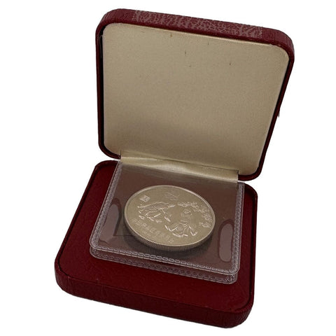 1980 China 30 Yuan Silver Moscow Olympics Soccer Coin - Gem Proof in Flip w/ Original Box