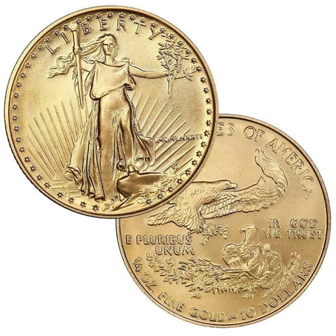Back-Date $10 American Gold Eagles, 1/4 oz - Gem Brilliant Uncirculated