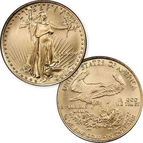 1987 $10 Quarter 1/4 Ounce American Gold Eagle - Gem Brilliant Uncirculated