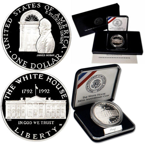 1992-W White House 200th Anniv. Proof Silver Dollar - Gem Proof in OGP w/ COA