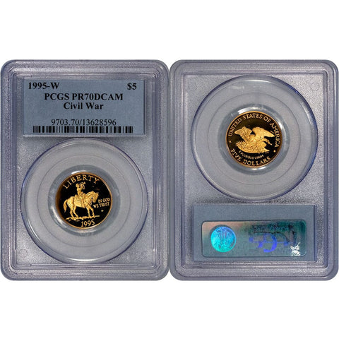 1995-W $5 Civil War Proof Gold Commemorative - PCGS PR 70 DCAM