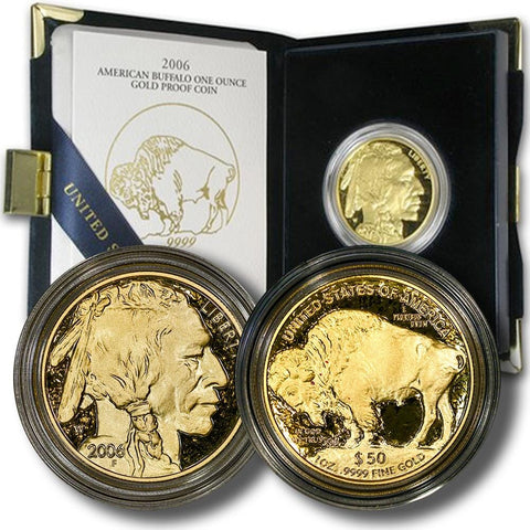2006-W Proof $50 .9999 One Ounce Gold Buffalo - Gem Proof in OGP
