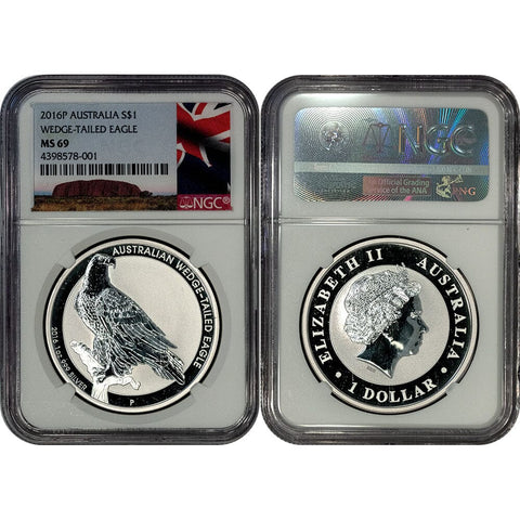2016-P Australia $1 Wedge-Tailed Silver Eagle - NGC MS 69