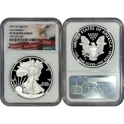 2019-W Proof American Silver Eagle - NGC PF 70 Ultra Cameo