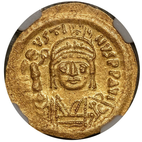 Byzantine Empire, Justin II AV Solidus Constantinople Mint, 565-578 AD, NGC MS 5/4