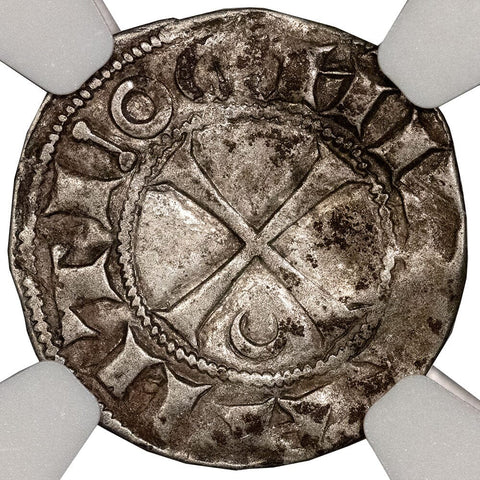 (1163-1201) Bohemond III Crusader Denier Antioch Mint - NGC AU 50