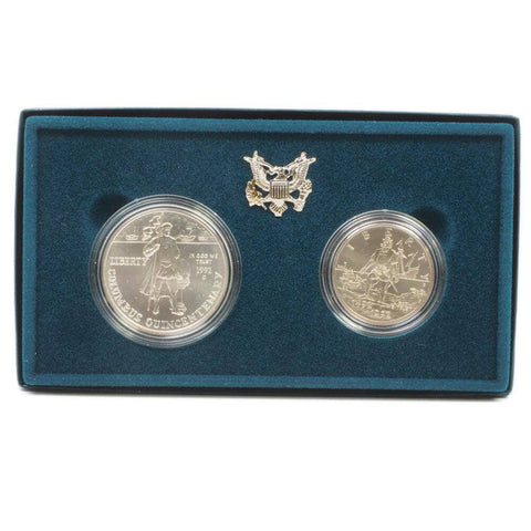 1992 United States Mint Columbus Quincentenary 2-Coin Set - PQBU in OGP w/ COA