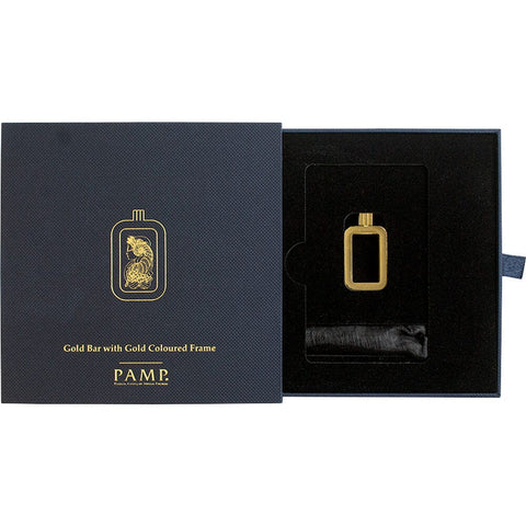 Pamp Lady Fortuna 10g .9999 Gold Bars with Pendant Frames in Original Boxes