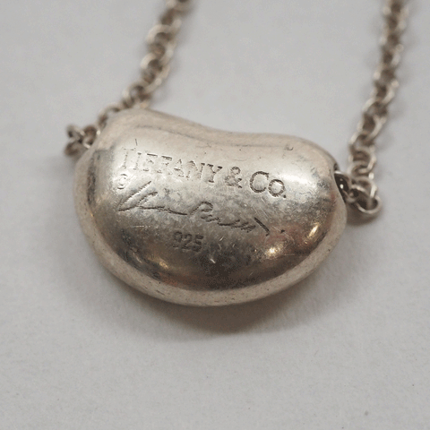 Tiffany & Co. 16" Elsa Peretti Small Bean Sterling Silver Necklace