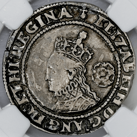 1573 Great Britain Silver Six Pence Small Bust S-2562 - NGC XF Details