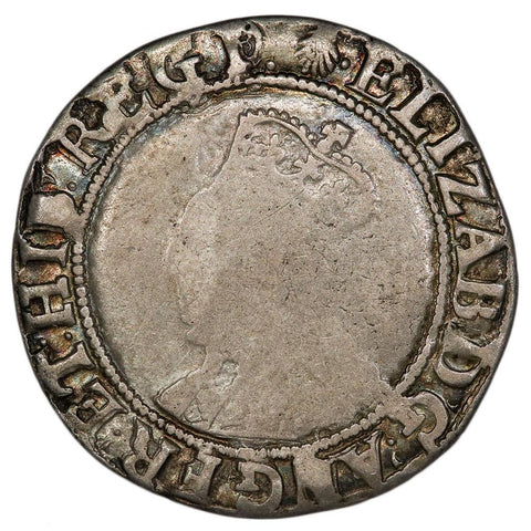 (1584-86) Great Britain Elizabeth I Silver Shilling S-2577 - Good+
