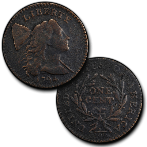 1794 Liberty Cap Large Cent - Head of 1794 - Very Fine Details