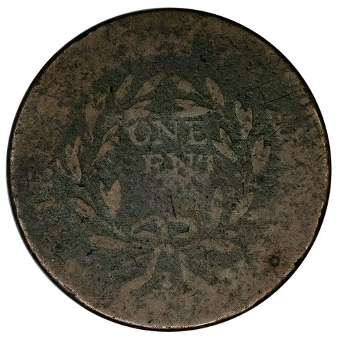 1795 Plain Edge Liberty Cap Large Cent - About Good+ Details