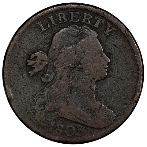 1803 Draped Bust Large Cent - Good+ Details