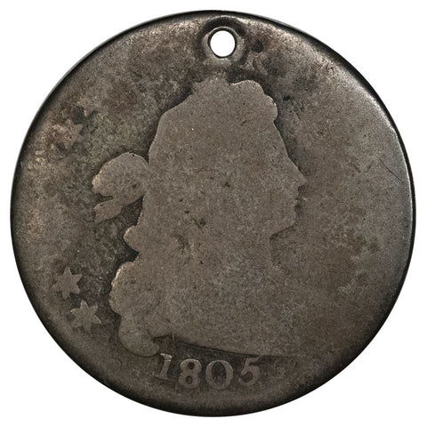 1805 Draped Bust Dime - 4 Berries - Fair Details (holed)