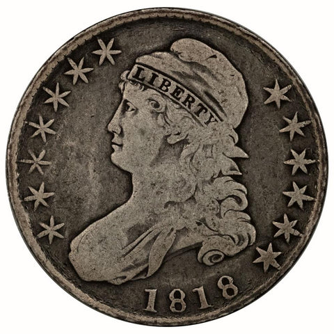 1818 Capped Bust Half Dollar - Overton 111 [R1] - Fine+