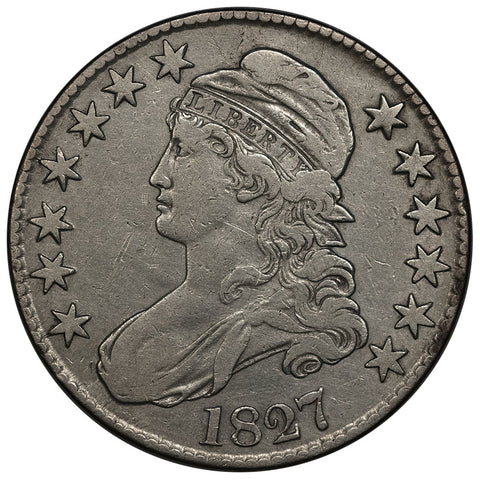 1827 Sq. Base 2 Capped Bust Half Dollar - Overton 104 [R1] - Very Fine