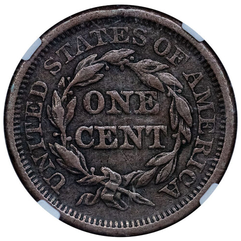 1848 Braided Hair Large Cent - NGC AU 53 - Newcomb-2
