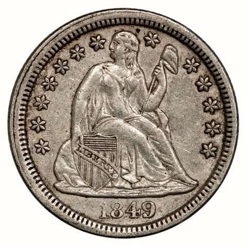 1849 Seated Liberty Dime - About Uncirculated