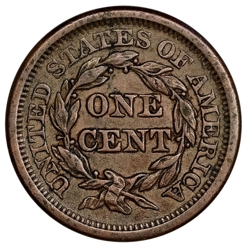 1850 Braided Hair Large Cent - About Uncirculated