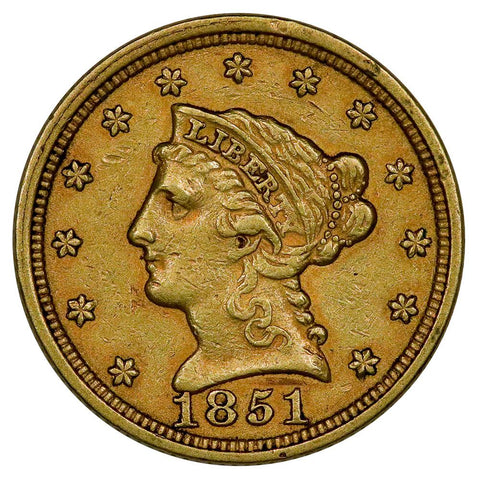 1851 $2.5 Liberty Gold Coin - Extremely Fine