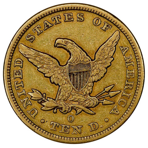 1851-O $10 Liberty Gold Eagle, No Motto, About Uncirculated