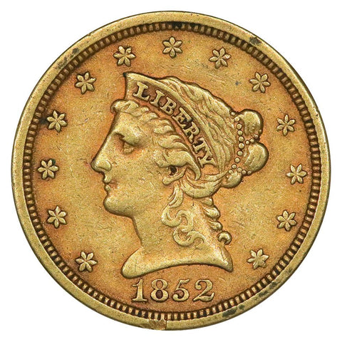 1852 $2.5 Liberty Gold Coin - Very Fine