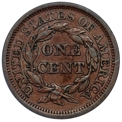 1853 Braided Hair Large Cent - PCGS AU 55 - Sharp Details