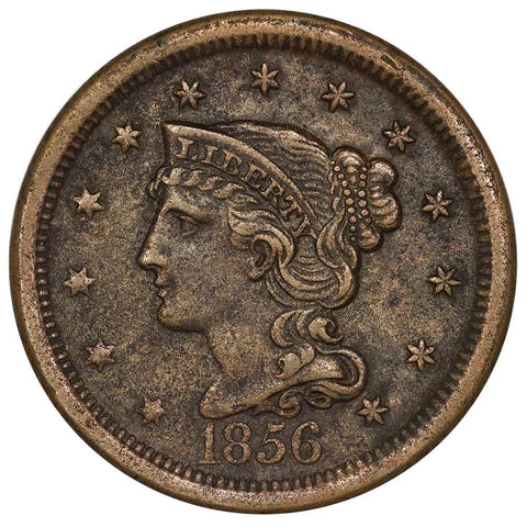 1856 Braided Hair Large Cent - Extremely Fine Detail