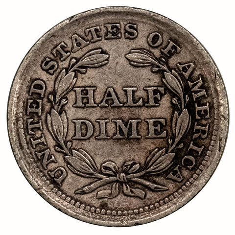 1856 Seated Half Dime - Very Fine+ Detail (chippy)