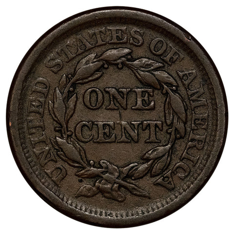 1856 Slanted 5 Braided Hair Large Cent - Very Fine