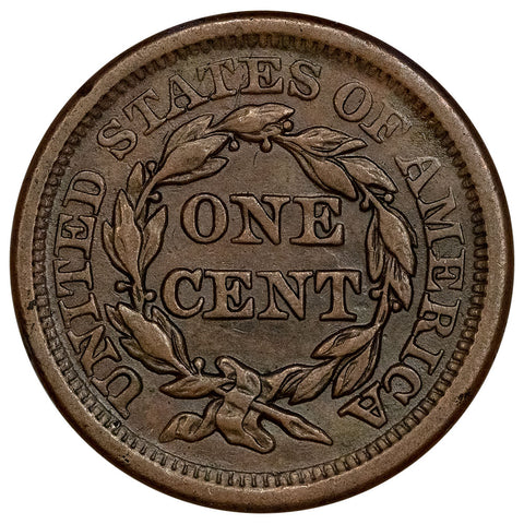 1857 Small Date Braided Hair Large Cent - Extremely Fine
