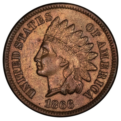 1866 RPD Indian Head Cent Snow-2 FS-301 - Extremely Fine Detail (cleaned)